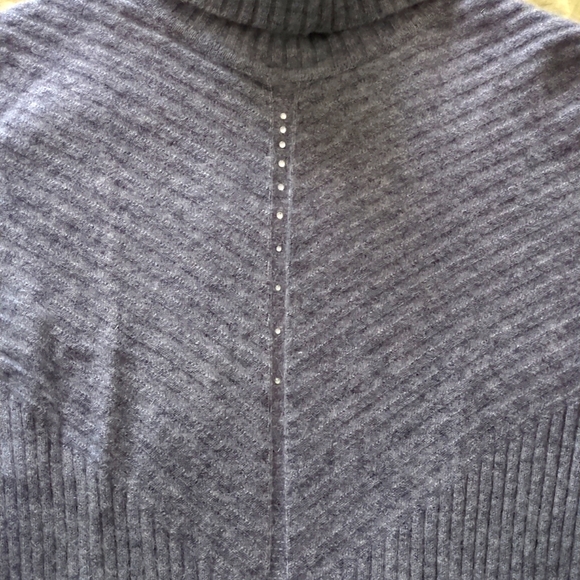 ❄️Women's 100% Cashmere Gray Turtleneck Sweater - Picture 4 of 7
